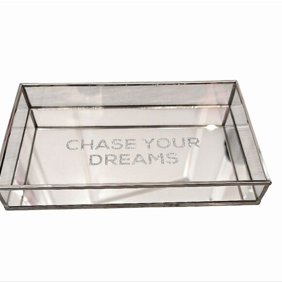 American Atelier "Chase Your Dreams" Mirrored Decorative Vanity Tray - Picture 2 of 10